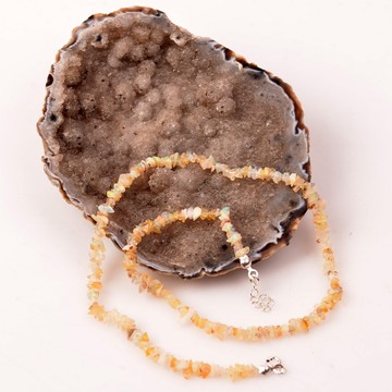 Opal Taşı Gümüş Kolye - 2