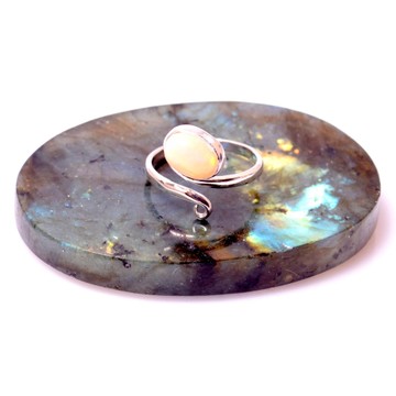 Opal Taşı Gümüş Yüzük - Ayarlamalı - 2