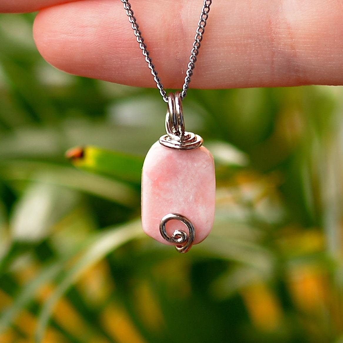 Pink Opal Stone Necklace