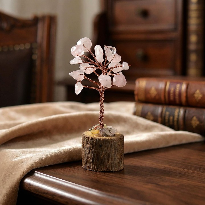 Pembe Kuvars Taşı Ağaç - Küçük Boy - 1