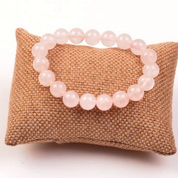 Pembe Kuvars Taşı Bileklik (10 mm) - 2