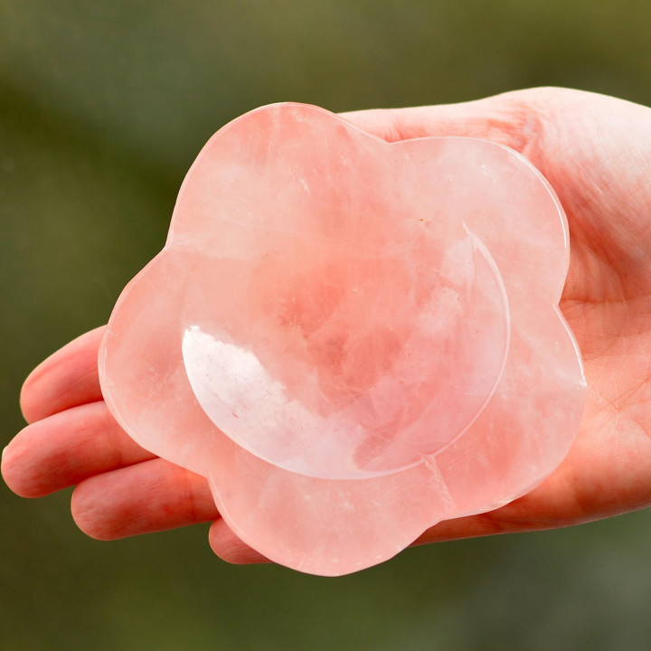 Pembe Kuvars Taşı Çanak - 350 gr