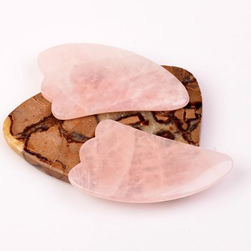 Pink Quartz Rock A Gua Sha Massage Gadget-Open Color - 2