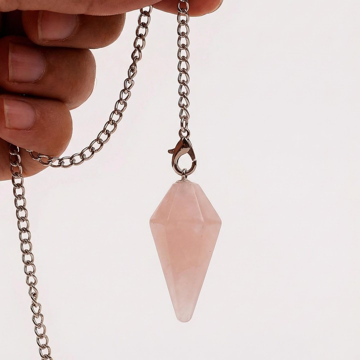 Pembe Kuvars Taşı Pandül - Sarkaç