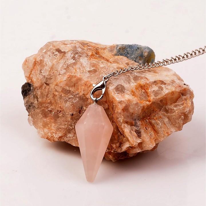 Pembe Kuvars Taşı Pandül - Sarkaç