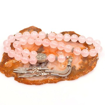 Pink Kuvars Move Tesbih (10 mm) - 2