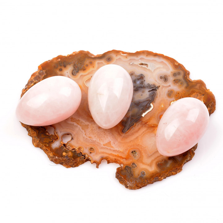 Pembe Kuvars Taşı Yumurta - 4 cm