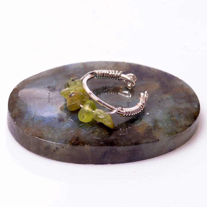 Peridot Taşı Ayarlamalı Yüzük - Zebercet Taşı - 1