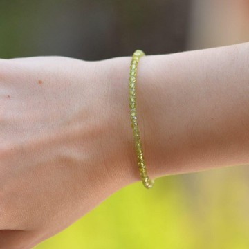Peridot Taşı Bileklik - Zebercet Taşı - 2