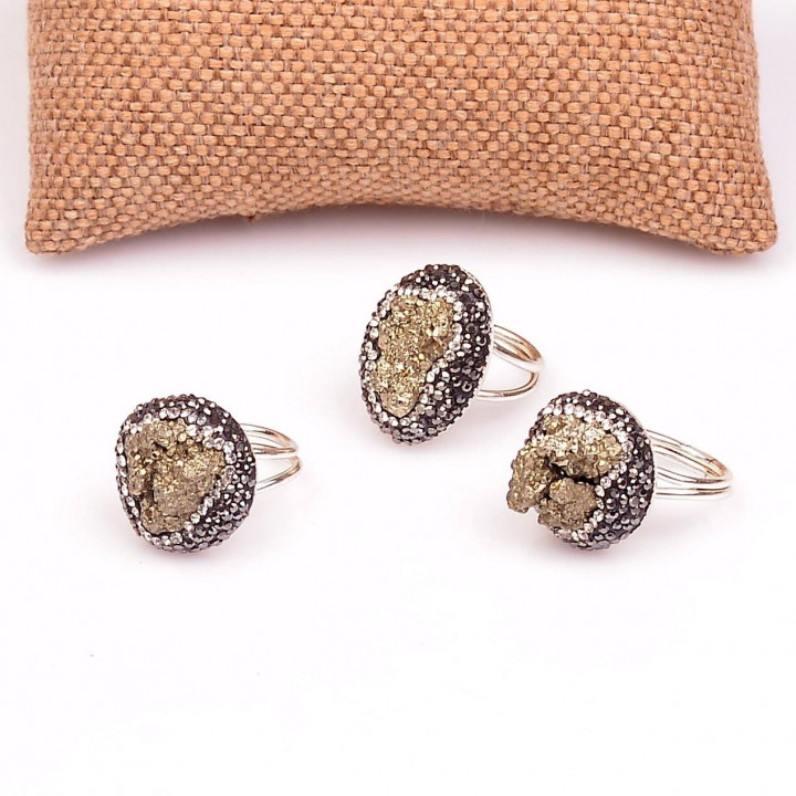 Pirit Taşı Yüzük - Ayarlamalı