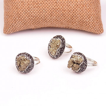 Pirit Taşı Yüzük - Ayarlamalı - 2