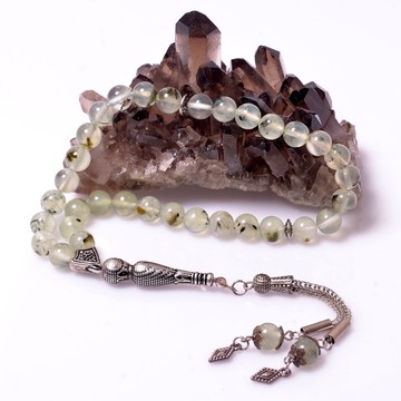 Prehnite Taşı Tesbih - 8 mm - 2