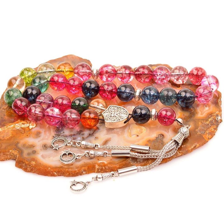 Renkli Necef Taşı Tesbih ( 10 mm )