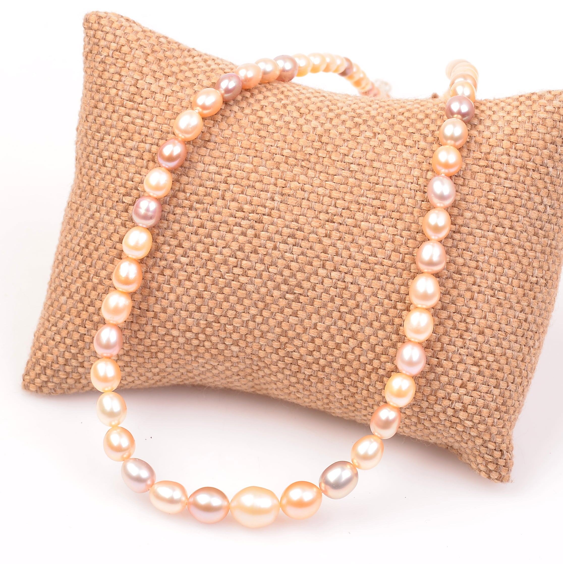 Colored Süzme Pearl Necklace Yüksek Quality