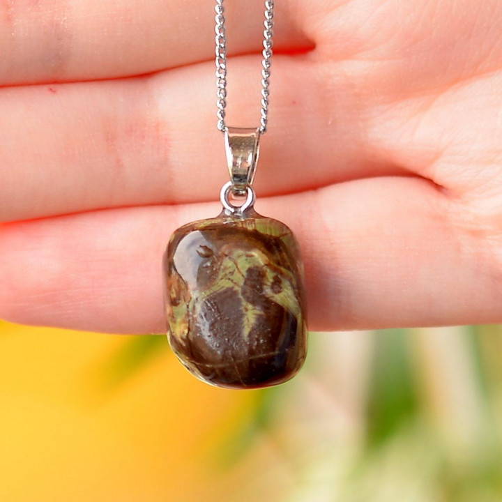 Riyolit Taşı Şekilsiz Kolye