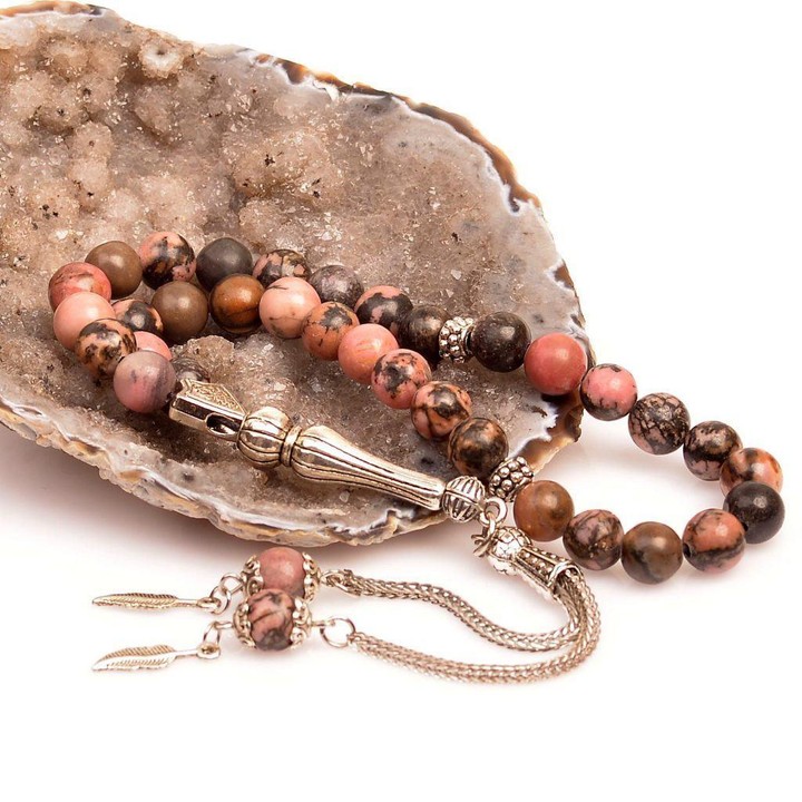 Rodonit Taşı Tesbih ( 8 mm )