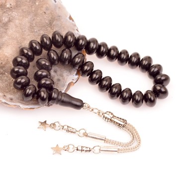 Rondel Cut Oltu Stone Tesbih-Georgian Oltusu - 2