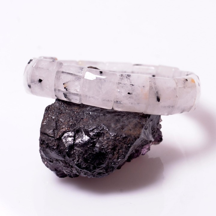 Rutil Kuvars Taşı Bileklik - Dörtgen Kesim