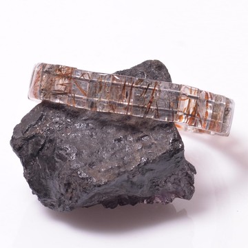 Rutilli Kuvars Taşı Bileklik - Dörtgen Kesim Yüksek Kalite - 2