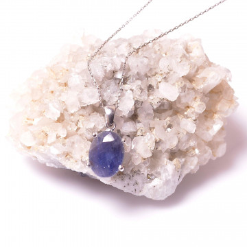 Safir Taşı Gümüş Kolye - 2