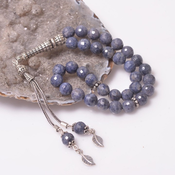 Safir Taşı Gümüş Tesbih -7,3 mm