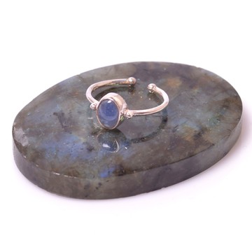 Safir Taşı Gümüş Yüzük - Ayarlamalı - 2