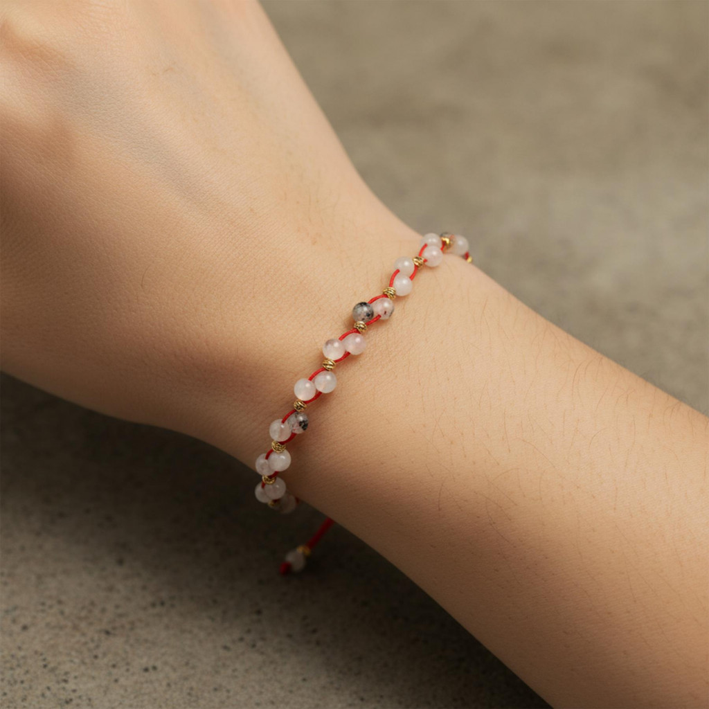 Sarmaşık Model Ay Taşı Makromeli Bileklik