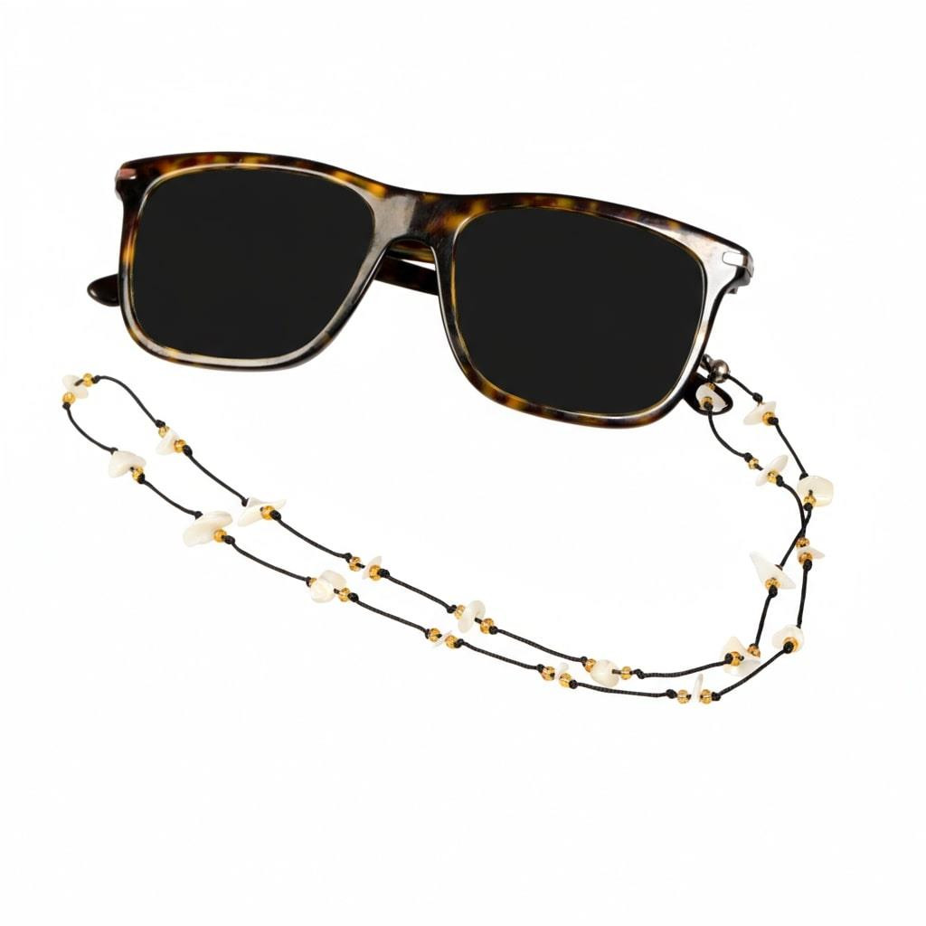 Sedef Taşlı Gözlük Askısı – Doğal Taş Gözlük İpi