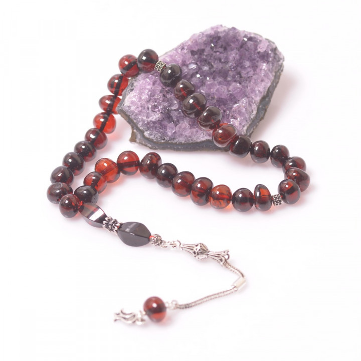 Şekilsiz Damla Kehribar Tesbih