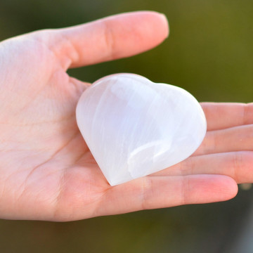 Selenit Taşı Kütle - Kalp Şeklinde - 2