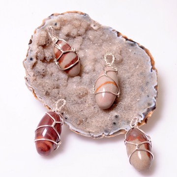 Shiva Lingam Taşı Kolye ( Jasper Taşı ) - 2