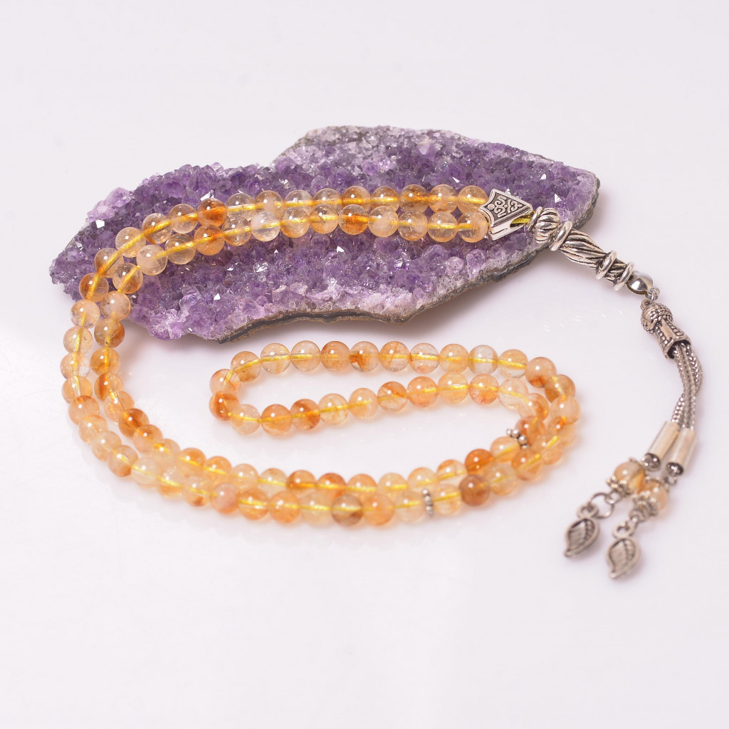 Sitrin Taşı Dua Tesbihi 99’lu 8 mm