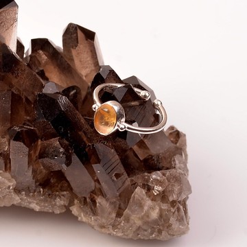 Sitrin Taşı Gümüş Yüzük - Ayarlamalı - 2