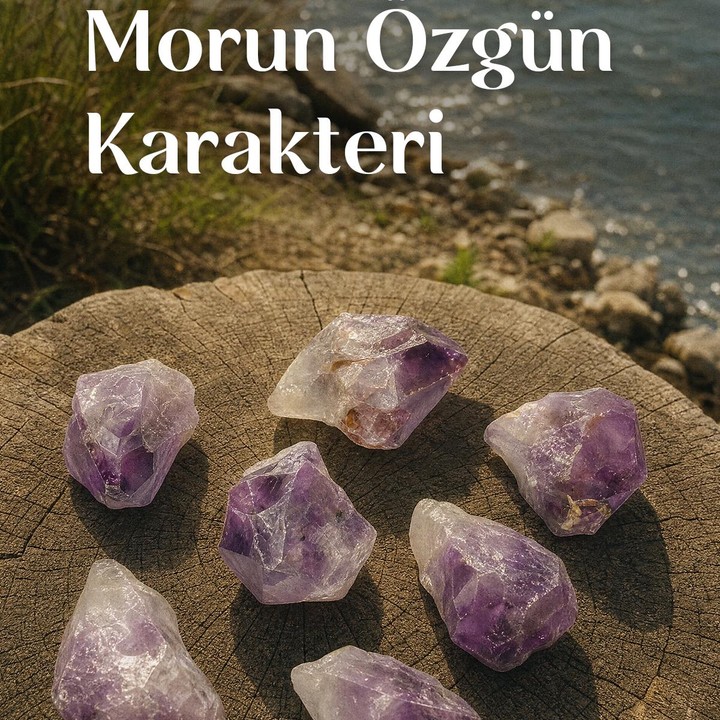 Ametist Taşı Diş Şeklinde Doğal Parça