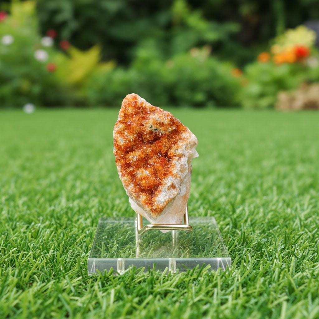 Sitrin Taşı Ham Parça – Plexi Stand Dahil