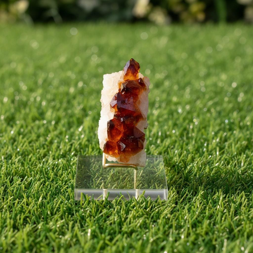 Sitrin Taşı Ham Parça – Plexi Stand Dahil