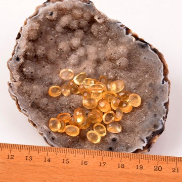 Sitrin Taşı Kabaşon - 6*8 mm Yüzük ve Kolye Taşı - 2