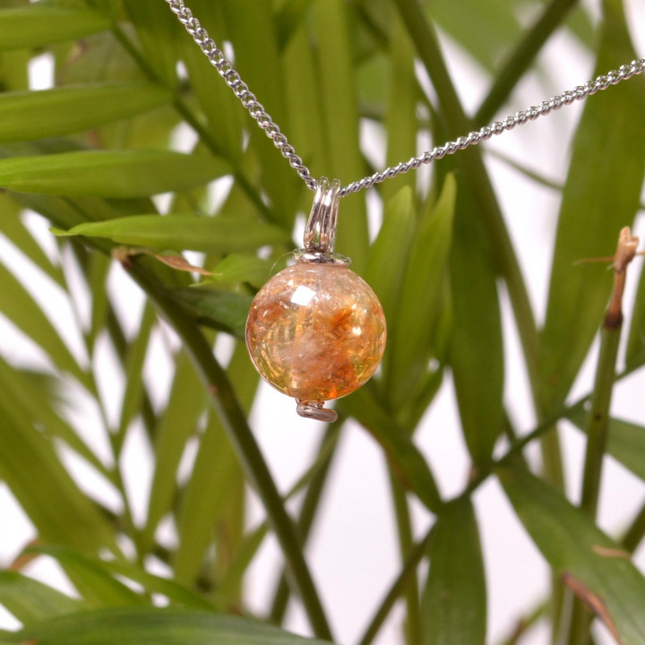 Sitrin Taşı Kolye - 12 mm