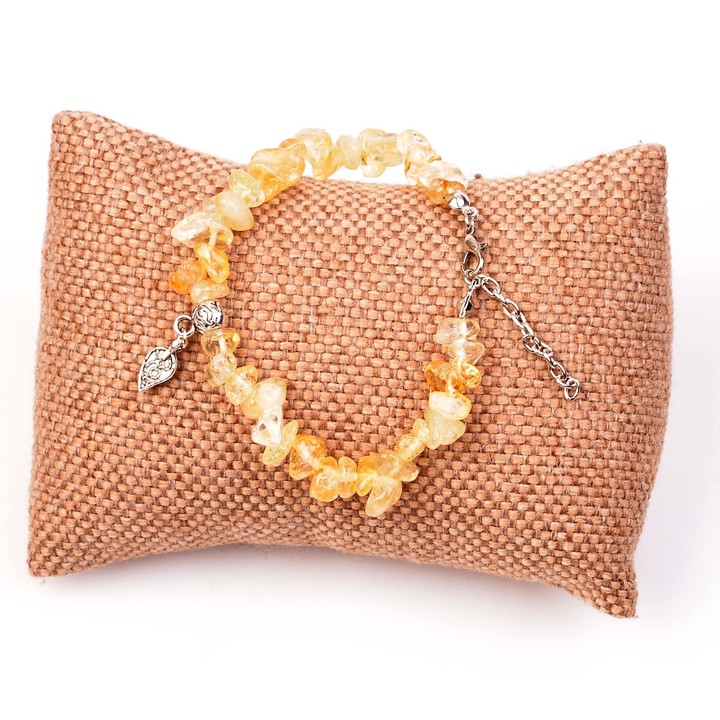 Sitrin Taşı Şekilsiz Bileklik - Para Taşı