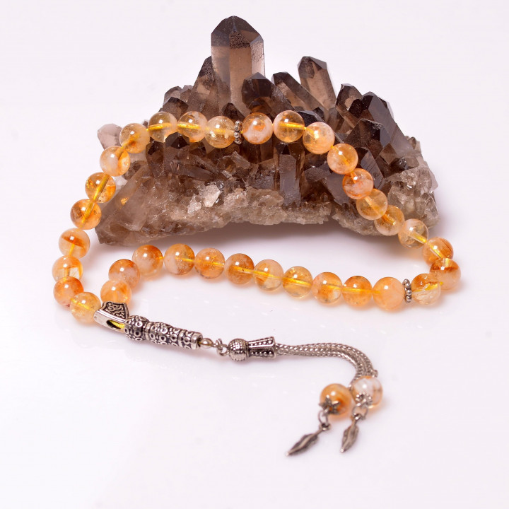 Sitrin Taşı Tesbih (8 mm) - Para Taşı