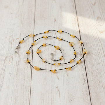 Sitrin Taşlı Gözlük Askısı – Doğal Taş Gözlük İpi