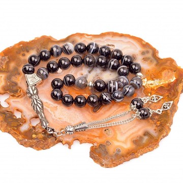 Black Harreli Azik Stone Tesbih (8 mm) - 2