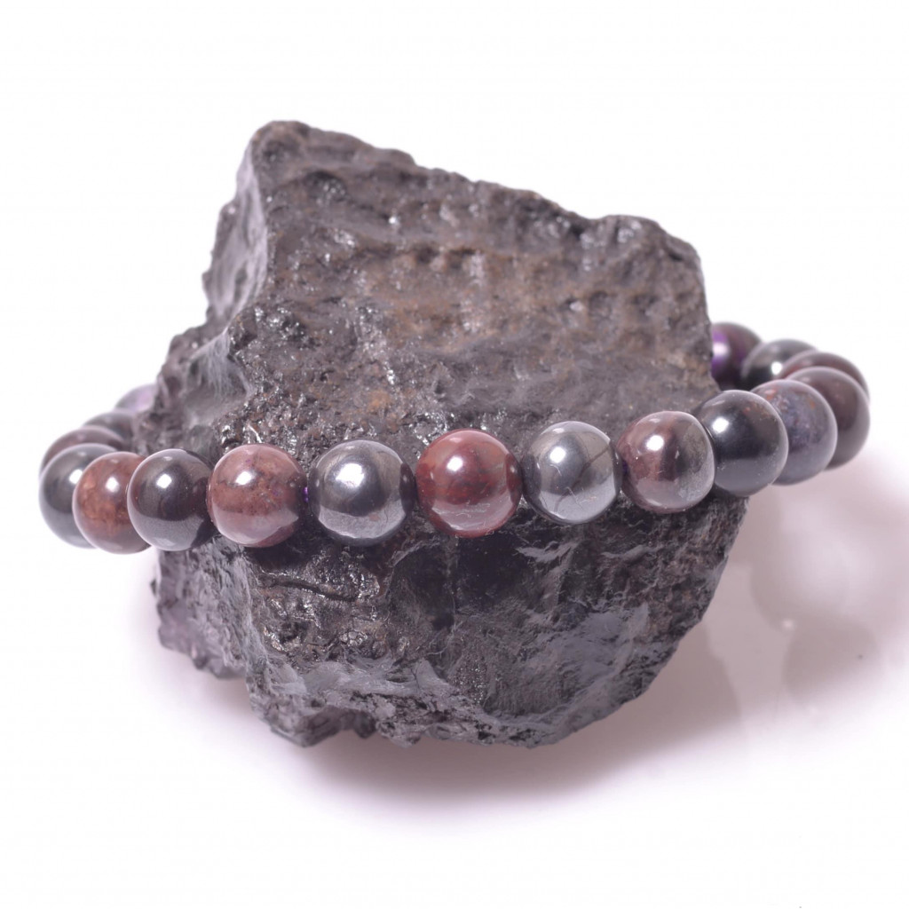 Sugilit Taşı Bileklik - 8 mm  Koyu Renk