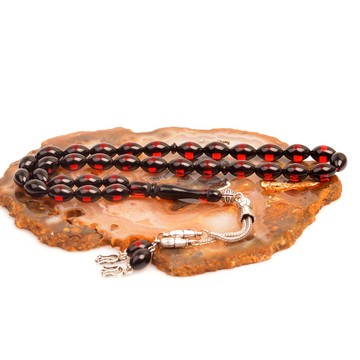 Sürmeli Ateş Kehribarı Tesbih ( 7*10 mm ) - 2
