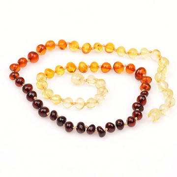 Süzme Renk Damla Kehribar Yetişkin Kolyesi - Serifikalı Ürün - 2