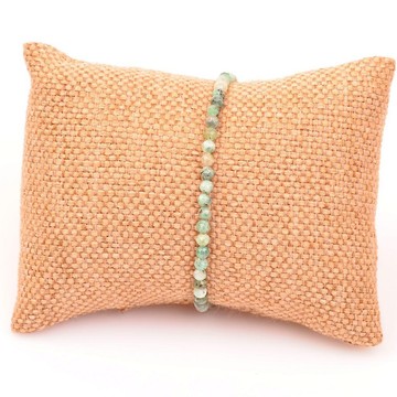 Taş Sandığı Çok İnce Zümrüt Taşı Gümüş Bileklik (4 mm) - 2