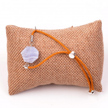 Kalsedon Taşı İpli Bileklik - Ayarlamalı - 2