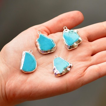 Turkuaz Taşı Kolye - Pres Değildir - 2