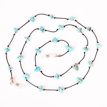 Turkuaz Taşlı Gözlük Askısı – Doğal Taş Gözlük İpi - 2