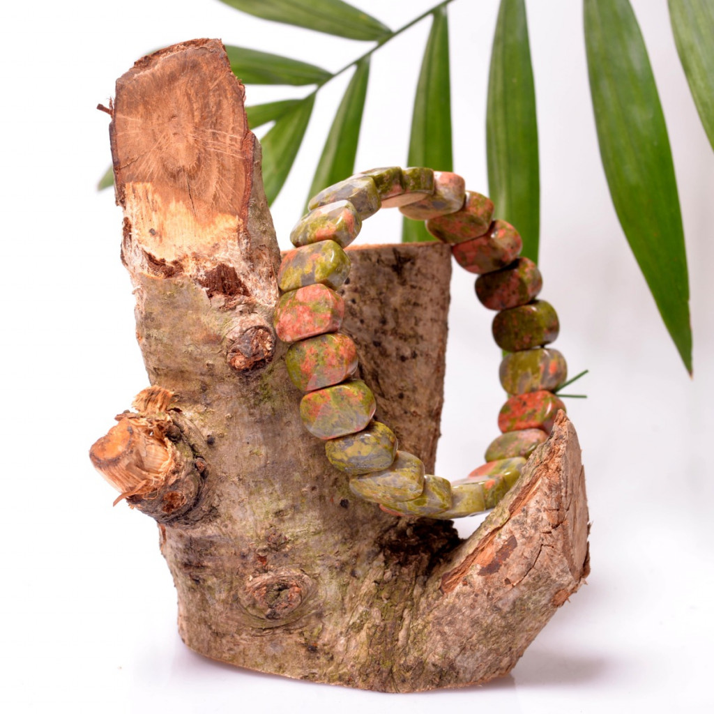 Unakit Taşı Bileklik - Faset Kesim